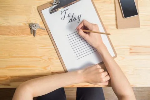 To do list today concept Stock Photos
