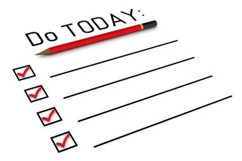 The to do list for today Stock-Illustration