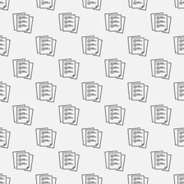 To do list vector linear seamless pattern Illustrazione stock