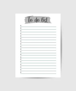 To do list vector planning task concept paper sheets with check box illustrat Stock Illustration