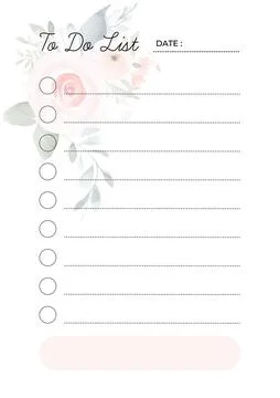 To Do list. Vector template Stock Illustration