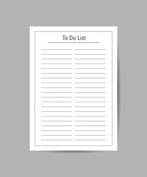 To do list on white background, with flat design. Stock Illustration