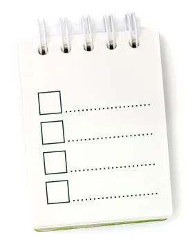To do list on white paper notebook Stock Photos