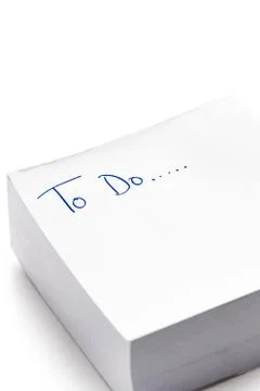 To do list written on post it note pad Stock Photos