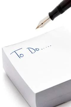 To do list written on post it note pad Foto stock