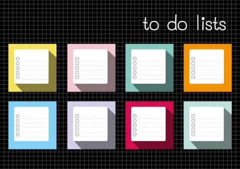 To do lists blank Ilustração Stock