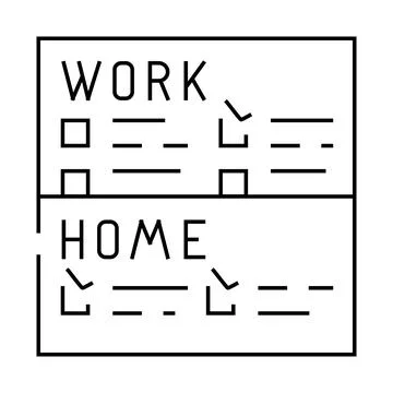 To-do lists with clear separation of work and life tasks line icon vector. to 스톡 일러스트