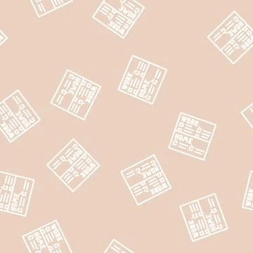 To-do lists with clear separation of work and life tasks line seamless patter Stock Illustration