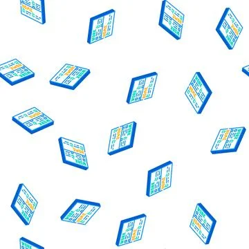 To-do lists with clear separation of work and life tasks isometric seamless p Stock Illustration