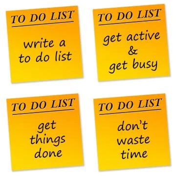 To do lists Stock Illustration