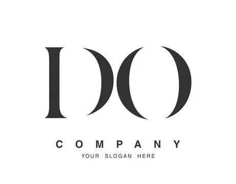DO logo design. Initial letter d and o serif font style. Creative classic c.. Stock Illustration