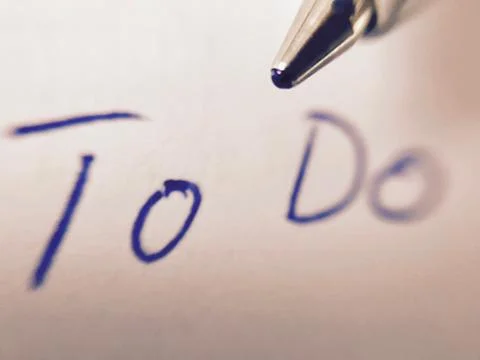 To Do memo and pen Stock Photos
