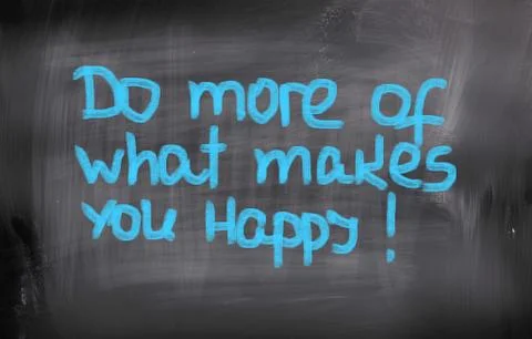 Do more of what makes you happy concept Illustrazione stock
