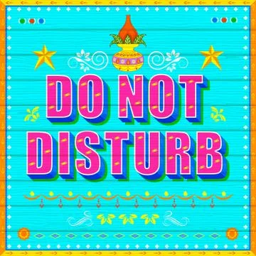 Do No Disturb Poster Stock Illustration
