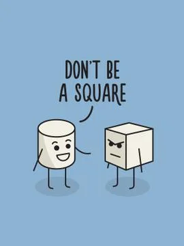 Do not be a square poster. Humor Stockillustratie
