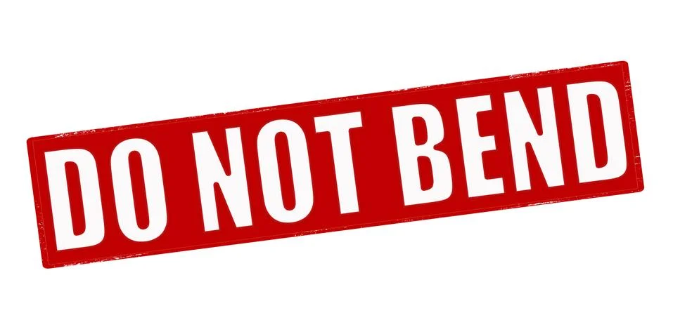 Do not bend Stock Illustration