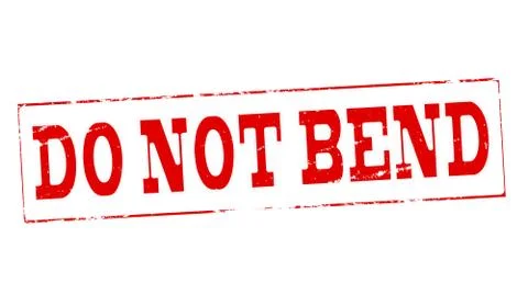 Do not bend Stock Illustration