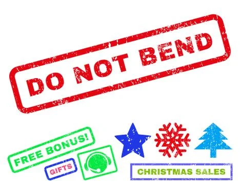 Do Not Bend Rubber Stamp Stock Illustration