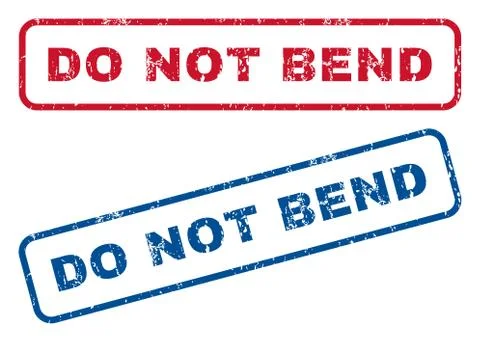 Do Not Bend Rubber Stamps Stock Illustration