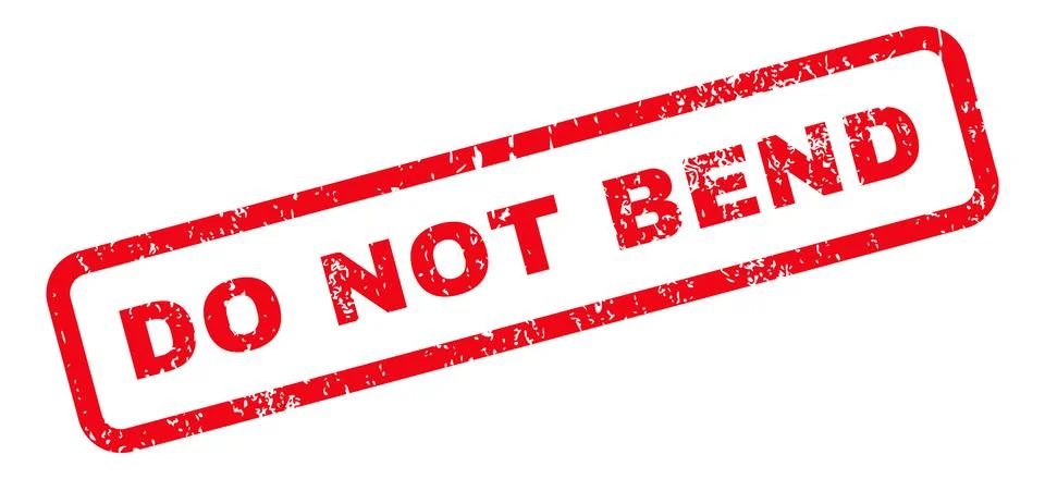 Do Not Bend Text Rubber Stamp Stock Illustration