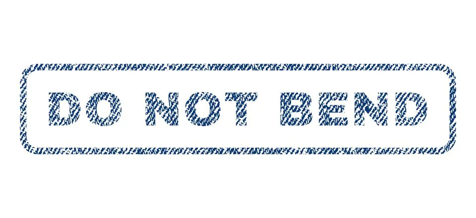 Do Not Bend Text Textile Seal Stamp Watermark Stock Illustration