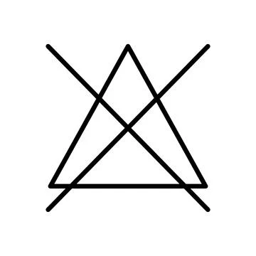 Do not bleach, icon in line design. bleach, laundry, clothes, forbidden, care Illustration