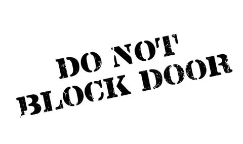 Do Not Block Door rubber stamp Stockillustratie