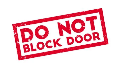 Do Not Block Door rubber stamp Stock Illustration