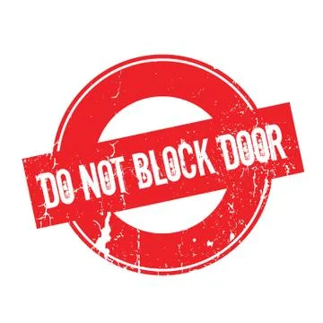 Do Not Block Door rubber stamp Stock Illustration