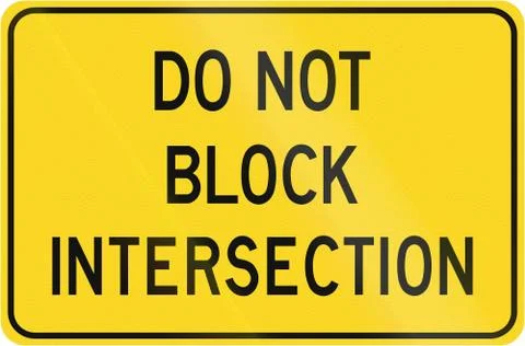 Do Not Block Intersection in Canada Stock Illustration