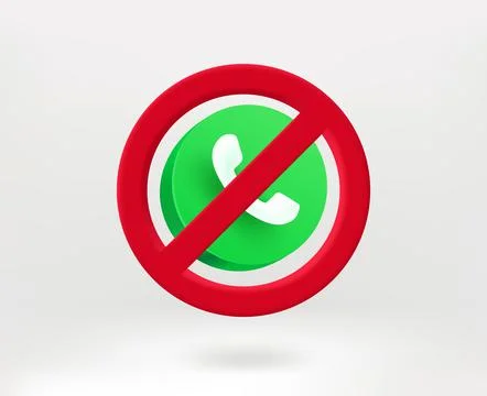 Do not call concept with green button. 3d vector illustration Stock Illustration