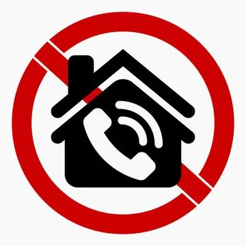 Do not call at home. Stock Illustration