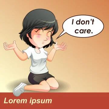 Do not care. Stock Illustration