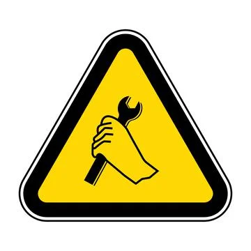 Do Not Carry Out Maintenance Work On Running Machinery Stock Illustration