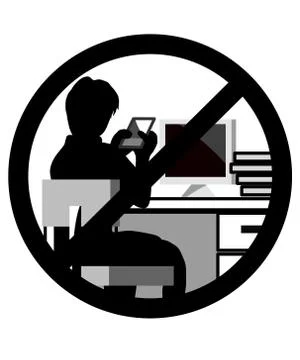 Do not chat Stock Illustration