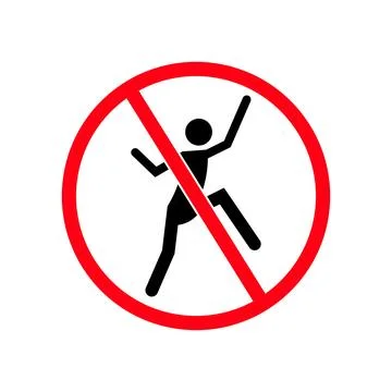 Do Not Climb Icon Sign Stock Illustration