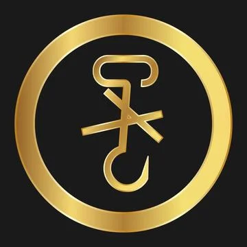 Do not cling Simple gold icon on product packaging and box Illustrazione stock