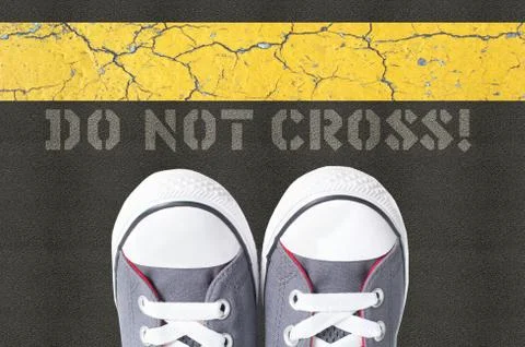 Do not cross concept Foto stock