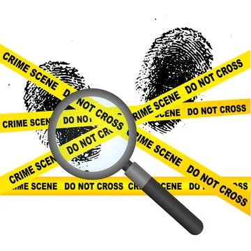 Do not cross the crime scene. Vector illustration Stock Illustration