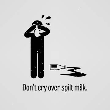 Do Not Cry Over Split Milk Stock Illustration