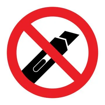 Do not cut icon Stock Illustration