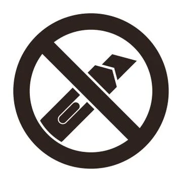 Do not cut icon Stock Illustration