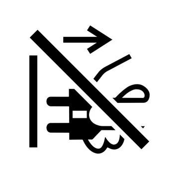 Do Not Disconnect Mains Plug From Electrical Outlet Illustrazione stock