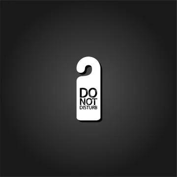 Do Not Distrub icon flat Illustrazione stock