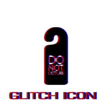 Do Not Distrub icon flat Stock Illustration