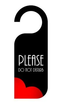 Do not disturb door hanger for Valentines day Stock Illustration