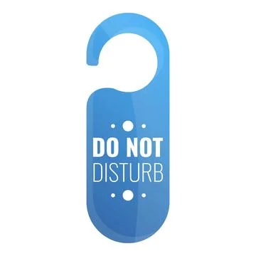Do not disturb door tag icon, cartoon style Stock Illustration