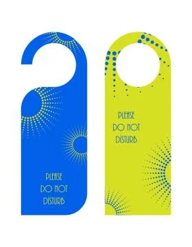 Do not disturb door warning with dotted design Stock Illustration