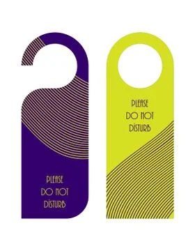 Do not disturb door warning Stock Illustration