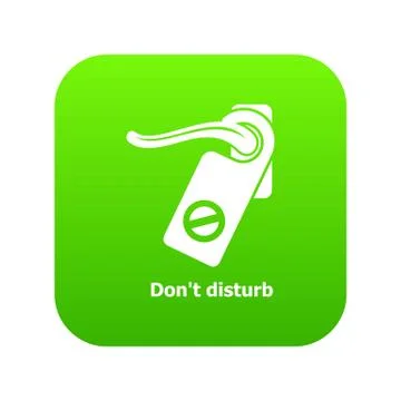 Do not disturb icon green Stock Illustration